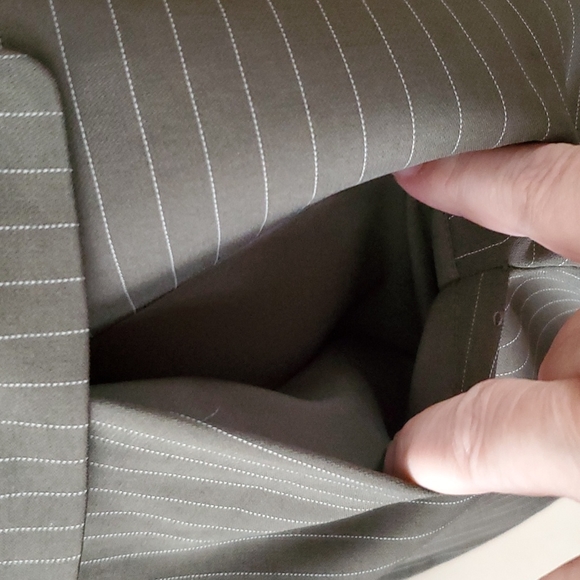 Worth Olive Green & White Pinstripe One Button Blazer Size 8 NWT'S - Picture 4 of 11